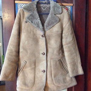 Vintage England Morlands shearling Lambskin coat, Sz Medium